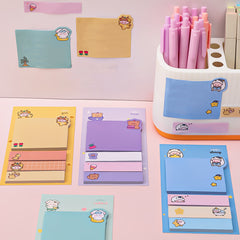 1pc 4 Colors Cartoon Sticky Notes, Home Office School Supplies