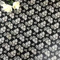 Breathable Tree Leaves Wedding Dress Lace Fabric Embroidery