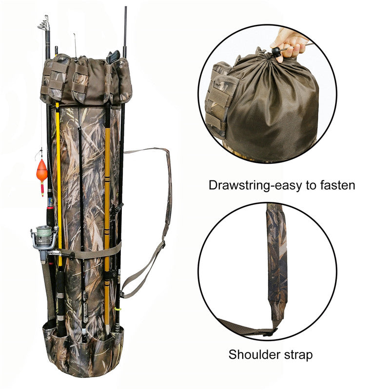 Fishing Rod Carrier Reel Pole Storage Shoulder Bag