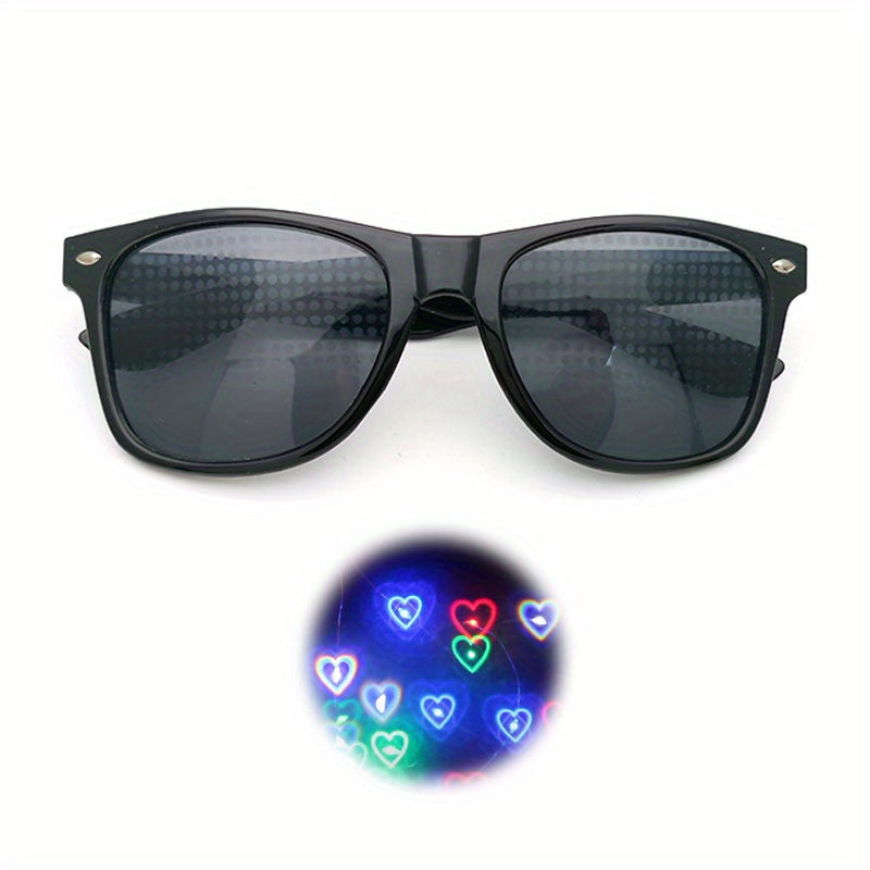 Heart Dollar Diffraction Glasses for Light Display