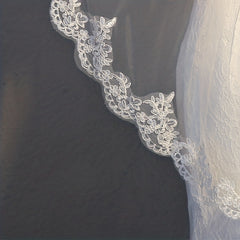 Lace Head Veil With Comb Ivory Veil Wedding Hair Accessories