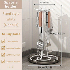 Stainless Steel Cutlery Rack with 6 Hooks
