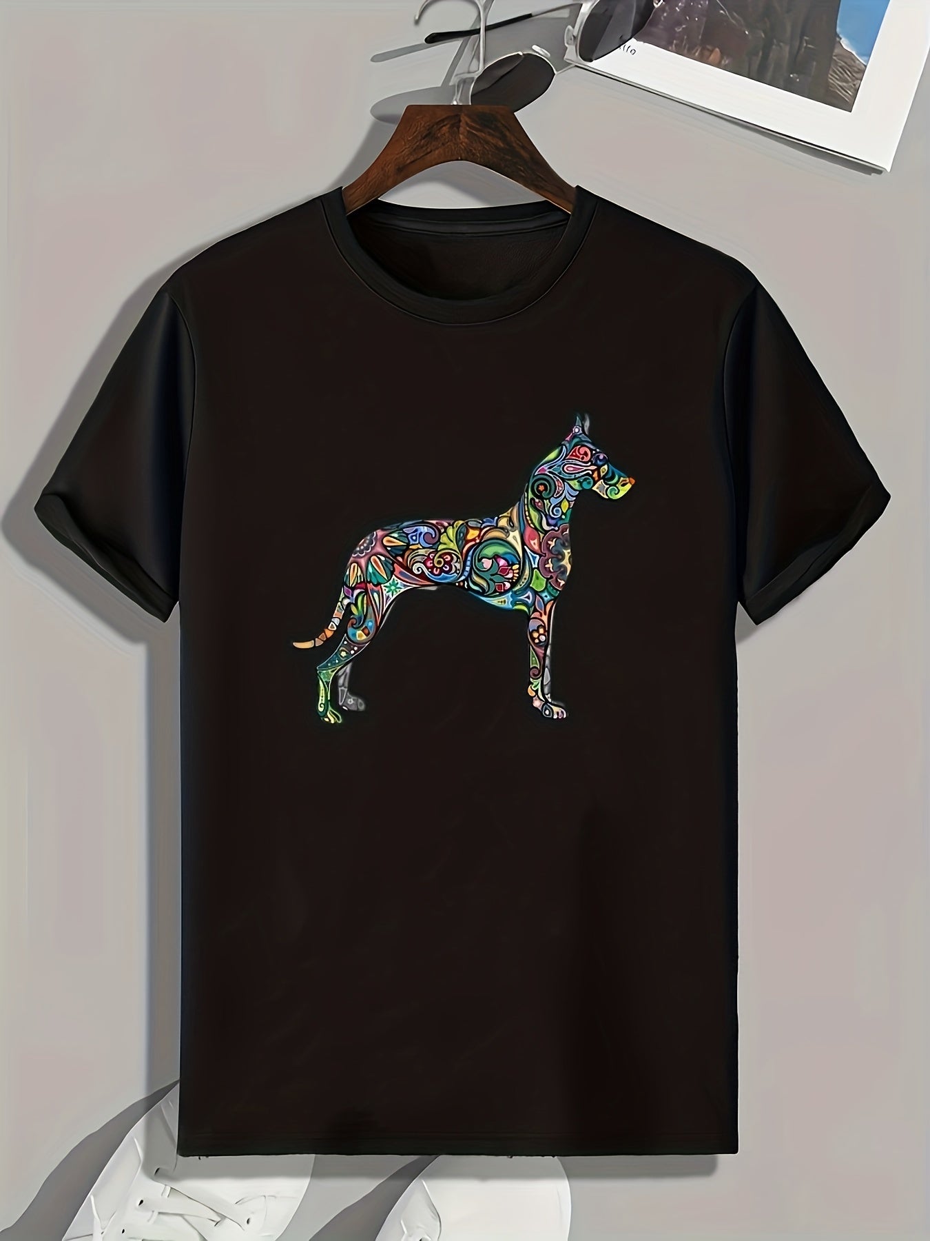 Colorful Horse Print Men's Graphic T shirt Casual Comfy Tees For Summer