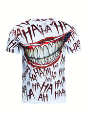 Men's Grimace Print T-shirt & Shorts Set for Sports
