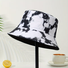 Tie Dye Print Bucket Hat Hip Hop Casual Fisherman Cap Unisex Sunscreen