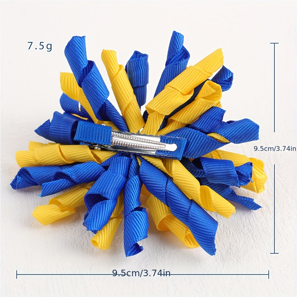 Kids Hair Clip Set Ball Flower Rainbow Two Tone Hair Clip