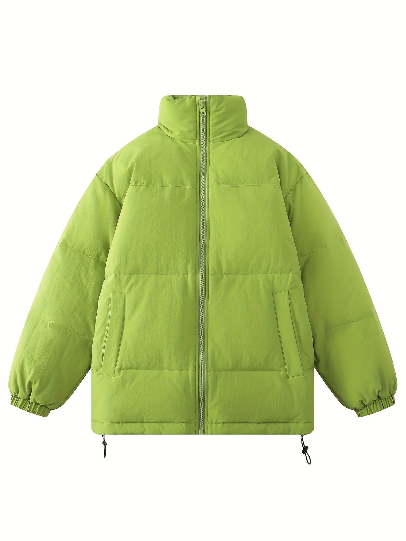 Women's Casual Puffer Jacket Warm Stand Collar Zip Sports Jacket