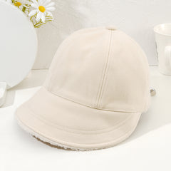 Lamb Wool Fisherman Hat Fleece Warm Unisex Baseball Cap Autumn