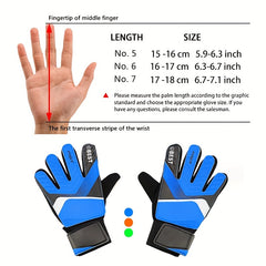 Football Goalkeeper Gloves Latex Anti Slip Finger Guard Adjustable