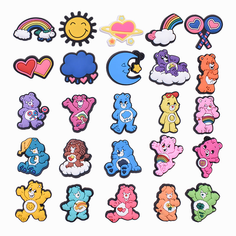 Bear Shoes Charms for Clogs Slides Sandals PVC Decorations