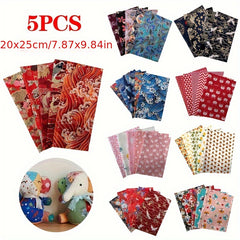 5pcs Japanese Style Cloth Set for DIY Sewing Scrapbooking Quilting Craft