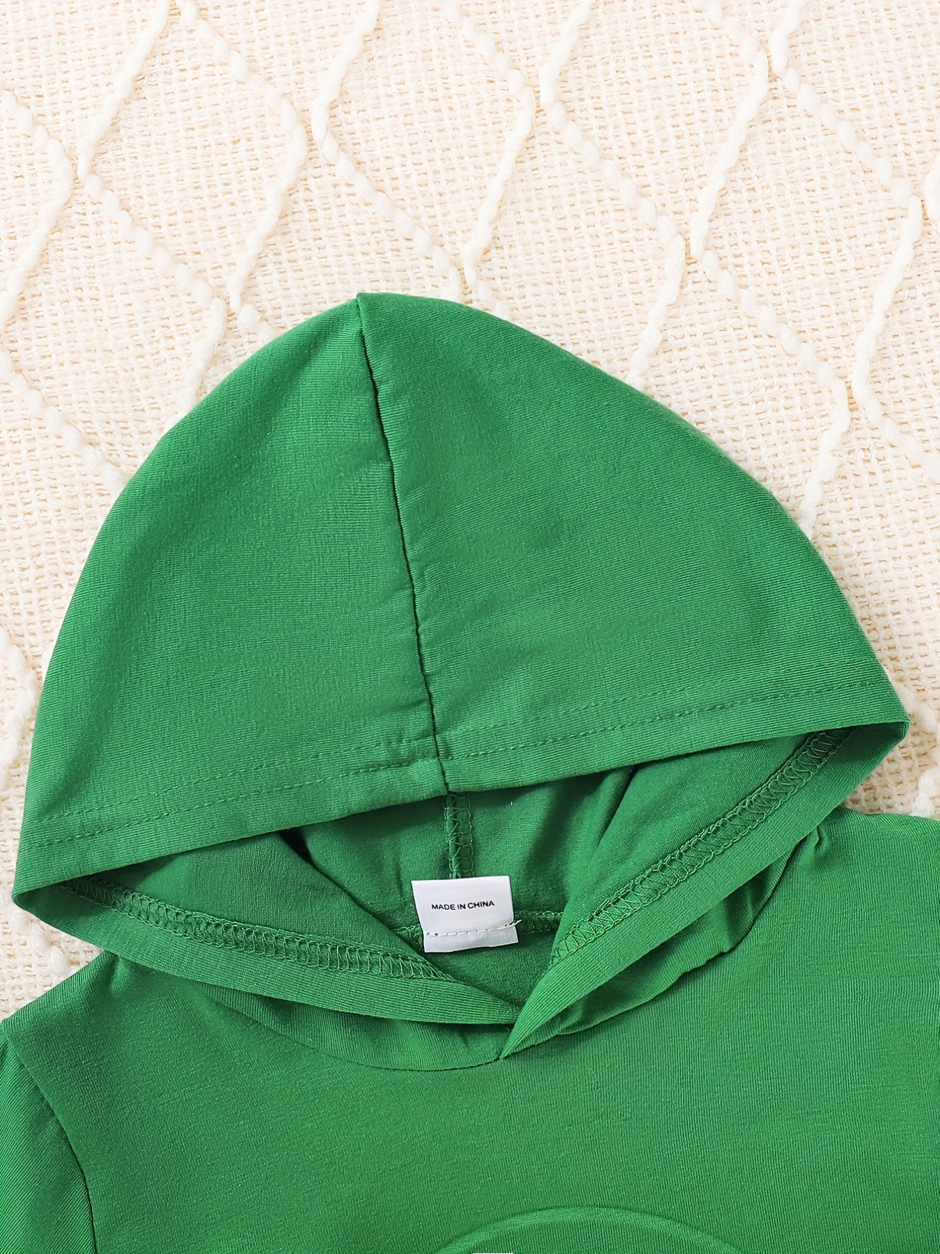 Baby Boys Summer Casual Set - Smile Print Hooded Tops & Elastic Shorts