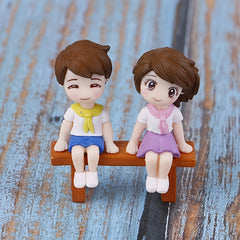 3pcs Couple Garden Decor Set for Micro Landscaping