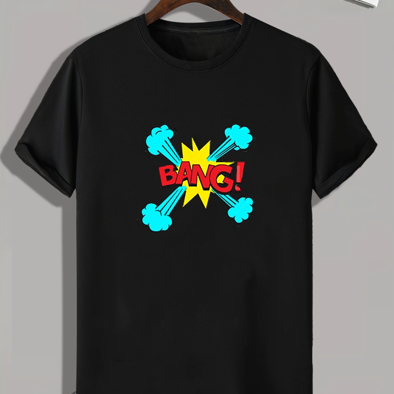 BANG Pattern Print Men's Sports T-shirt Men's Outdoor Clothes