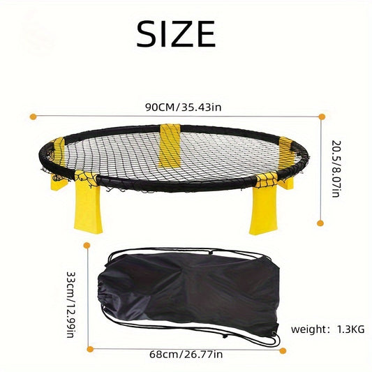 Outdoor PVC Beach Volleyball Games With Carrying Bag Roundnet Game Set