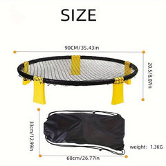 Outdoor PVC Beach Volleyball Games With Carrying Bag Roundnet Game Set
