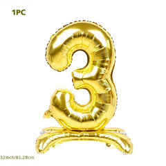 32" 3D Digital Aluminum Film Balloon with Seat Numbers 0-9