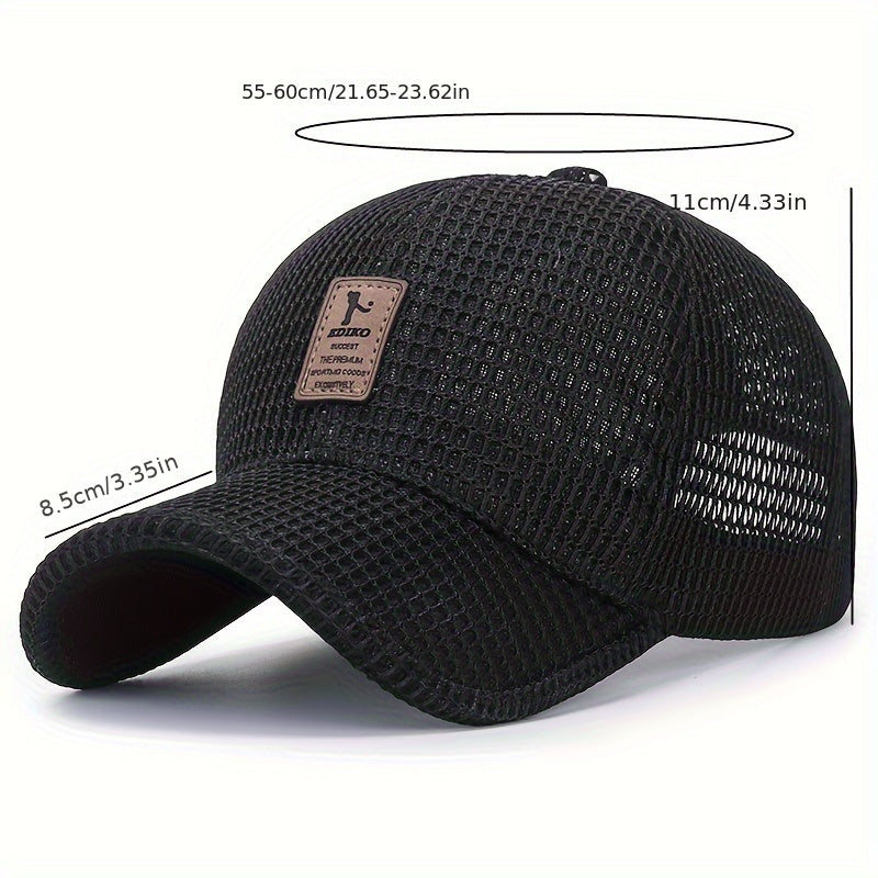 Men's Breathable Visor Hat Sun Protection Baseball Cap
