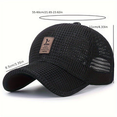 Men's Breathable Visor Hat Sun Protection Baseball Cap