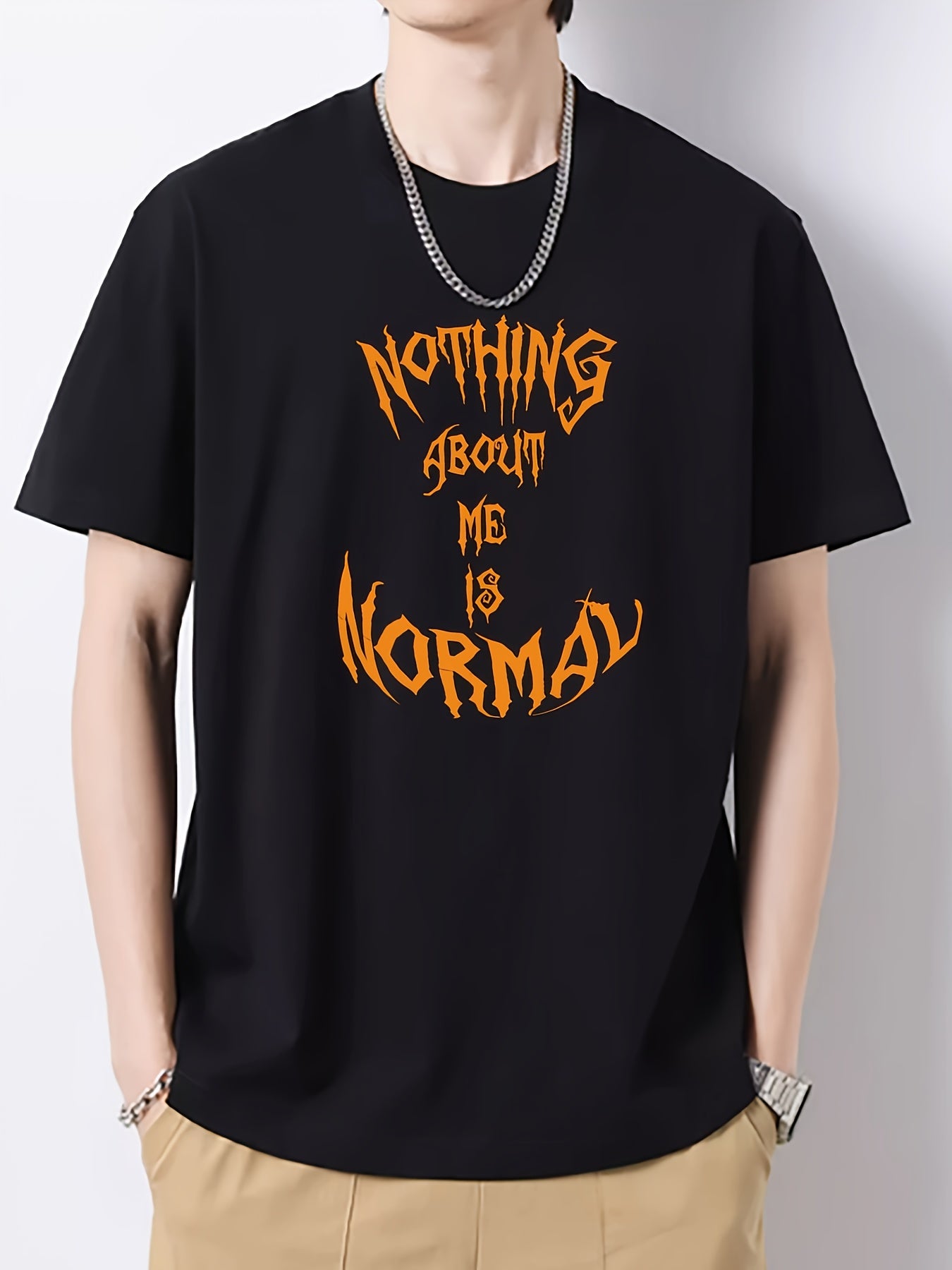Men's Slim Fit T-shirt Print Top Spring Summer Holiday