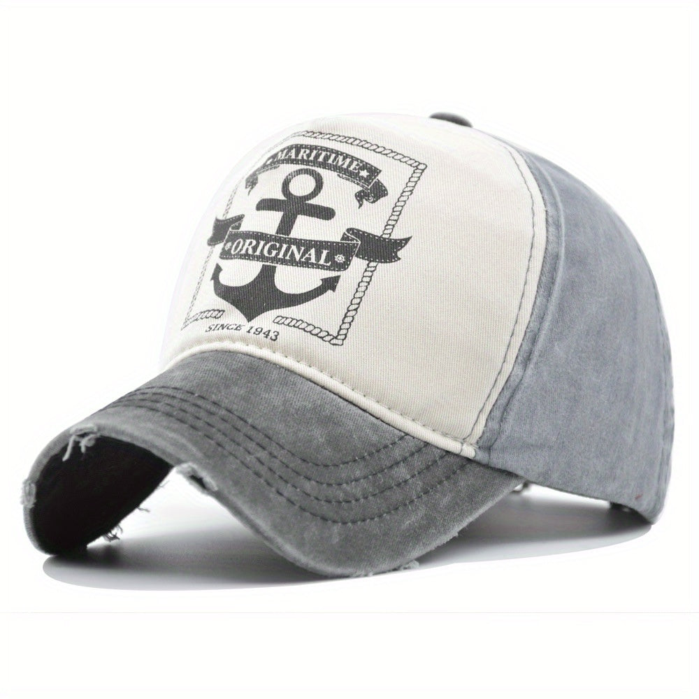 Men's Washed Baseball Cap Retro Spring Summer Hat Letter Cap