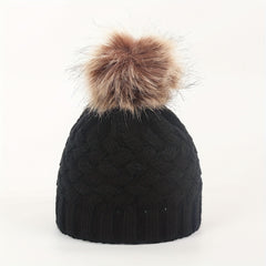 Baby Winter Warm Knitted Wool Beanie Cap Hat Cold-proof Woolen Hat