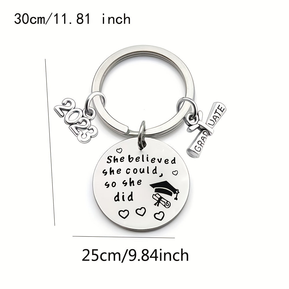 Creative Children's Silvery Keychain Graduation Gift