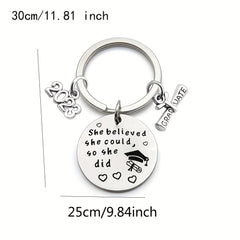 Creative Children's Silvery Keychain Graduation Gift