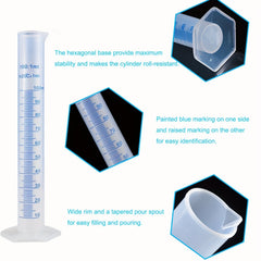 12pcs Double Sided Lab Graduated Cylinder Set Science Lab Supplies