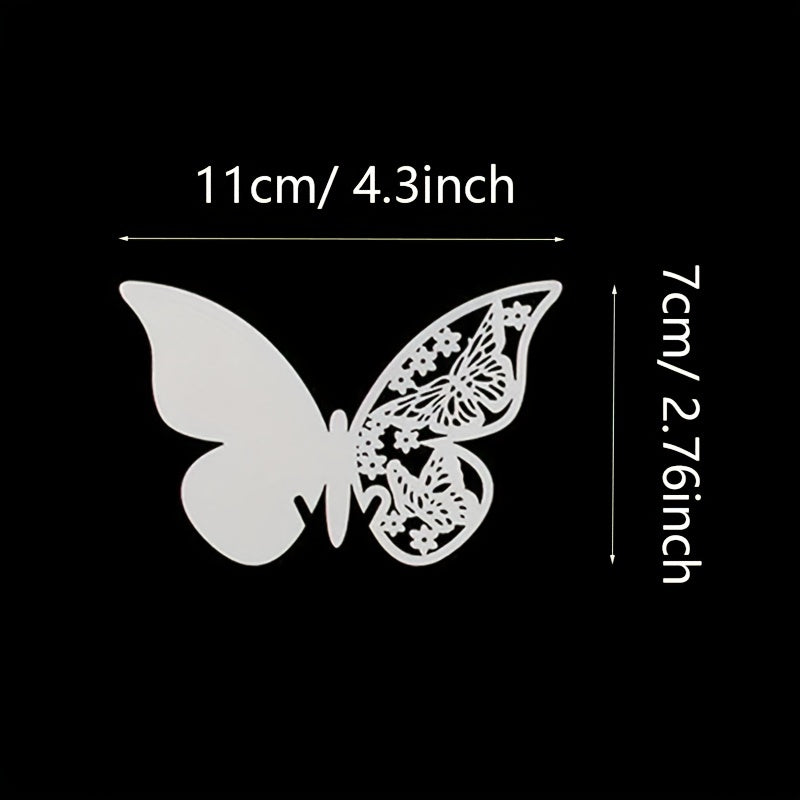 50pcs Butterfly Table Mark Wedding Party Place Cards