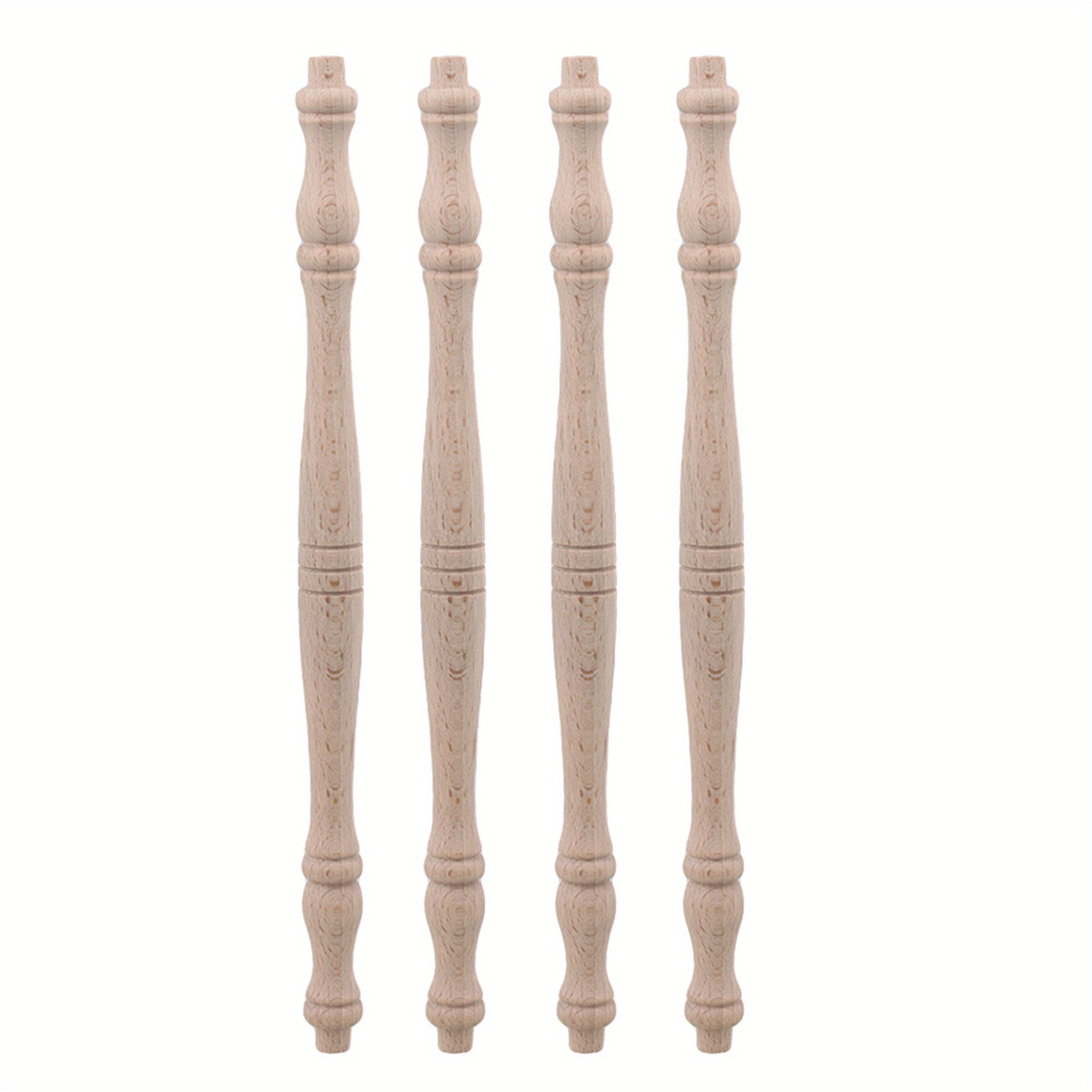 4pcs Wooden Baluster Spindles - 27.5 inch Crafts Woodworking Furniture H86