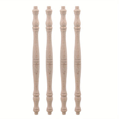 4pcs Wooden Baluster Spindles - 27.5 inch Crafts Woodworking Furniture H86