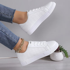 Women's Round Toe Low Board Shoes Flat Casual Sneakers
