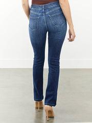Medium Stretch Slim Fit Jeans Washed Slash Pocket Denim Pants