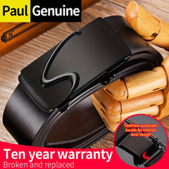 Men's Automatic Buckle PU Belt for Business Party Travel