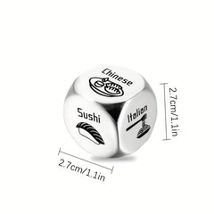 Stainless Steel Food Decision Dice for Funny Board Game