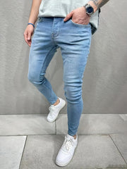Men's Slim Fit Jeans Distressed Stretch Denim Pants