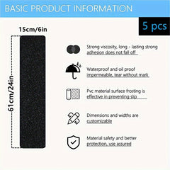 5pcs Anti Slip Safety Grip Tape Stickers Waterproof Wear resistant Non slip Tape