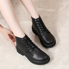 Women's Platform Lace Up Bootie Shoes