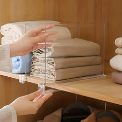 8pcs Clear Acrylic Shelf Dividers for Bedroom and Office Organization