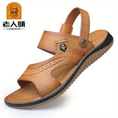 LAORENTOU Men's Non Slip Sandals Wear resistant Comfy Beach Shoes