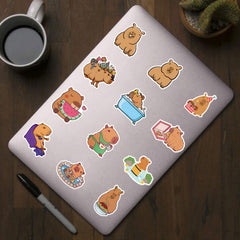 100pcs Capybara Stickers Waterproof Vinyl Decals for Laptops Phones Cars