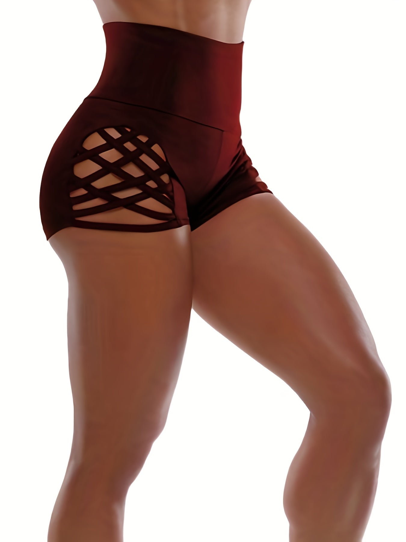 High Waist Criss Cross Yoga Shorts for Women