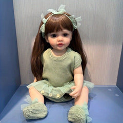 55 88 Cm Full Vinyl Soft Touch Reborn Baby Realistic Girl Doll Kids Gift Toy