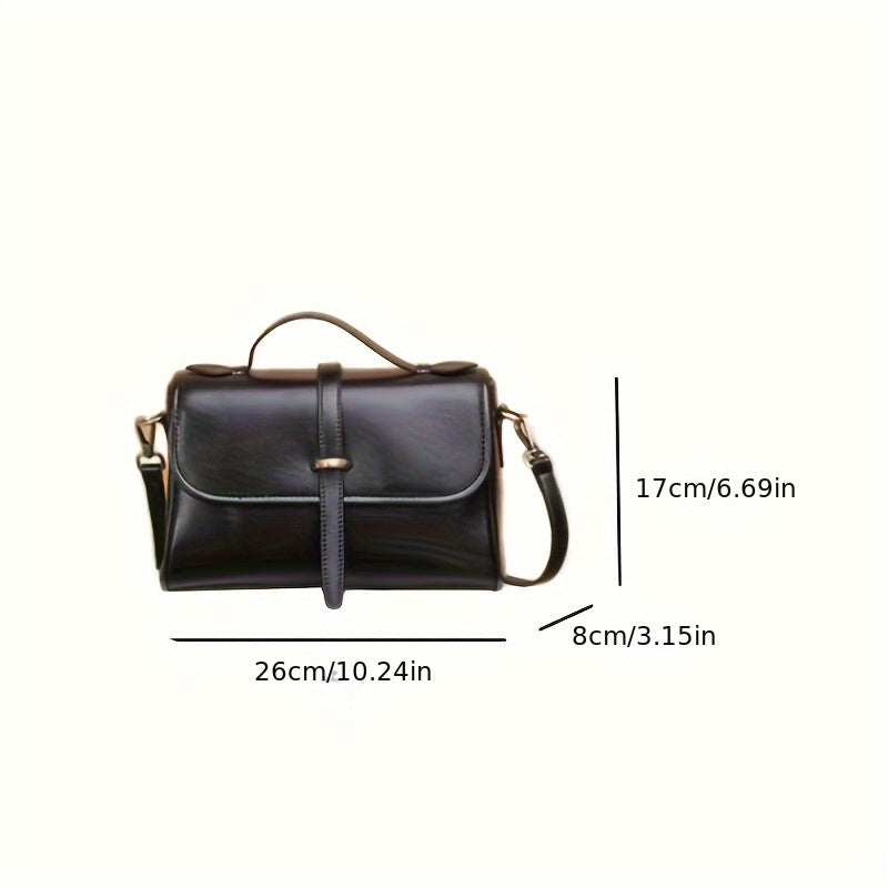 Large Capacity Leather Handbag European Style Clasp Closure Beige Yellow Green