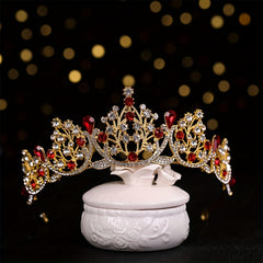 Golden Princess Tiara Crown Rhinestone Hair Accessories