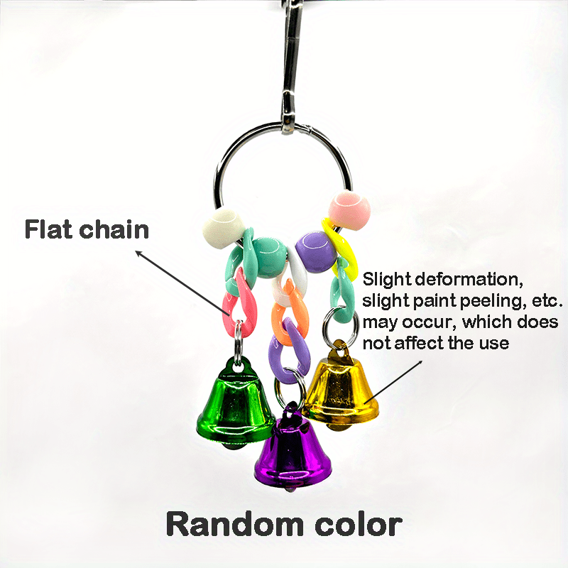 Colorful Bead Bell Parrot Swing Toy for Fun Exercise