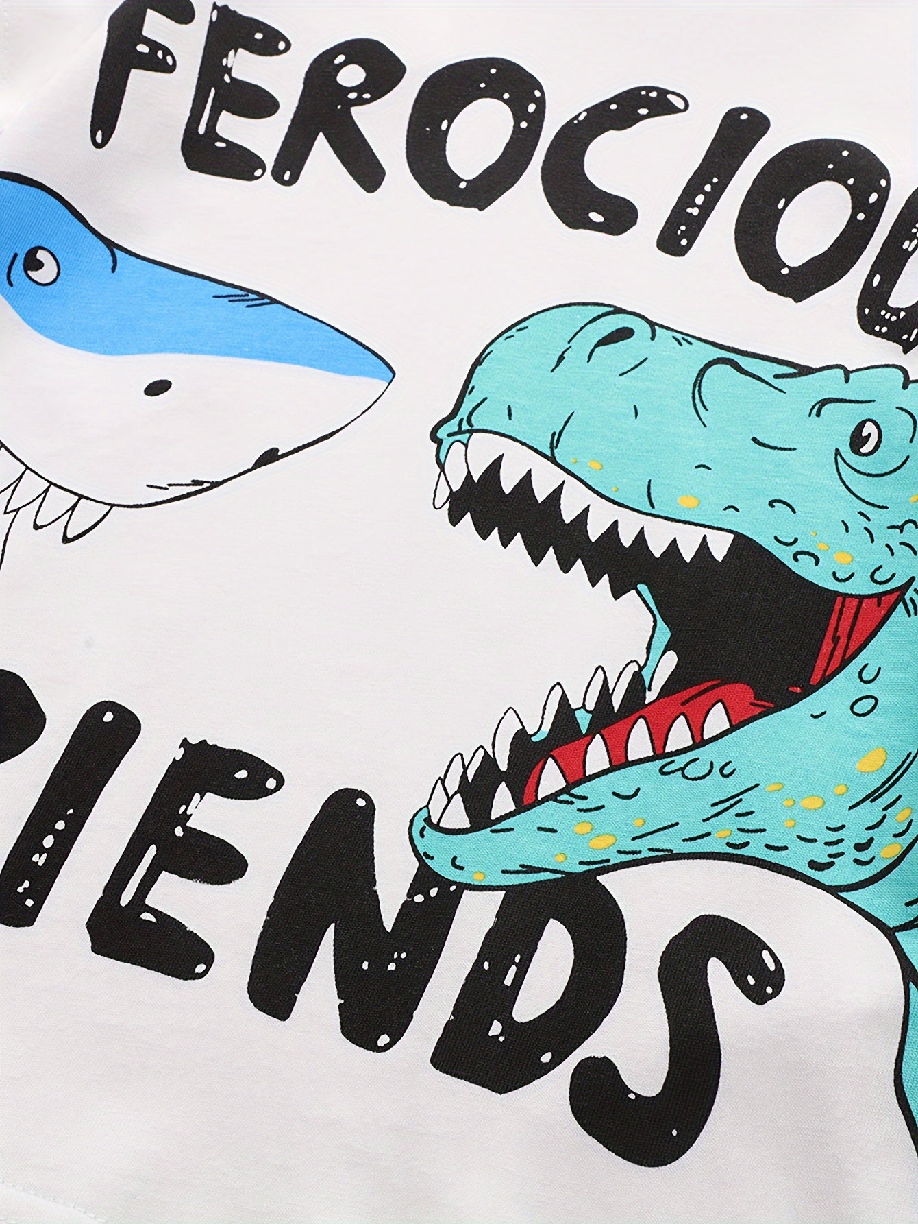 FEROCIOUS FRIENDS Boy's T-shirt - Short Sleeve Crew Neck Top