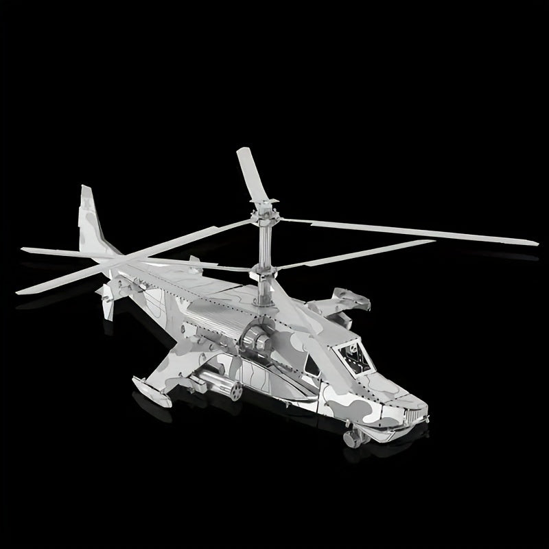 3D Metal Puzzle KA50 Helicopter DIY Assembly Model Toy