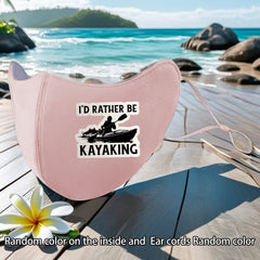 Plush Kayaking Mask 9136 I'D Rather Be Kayaking Print